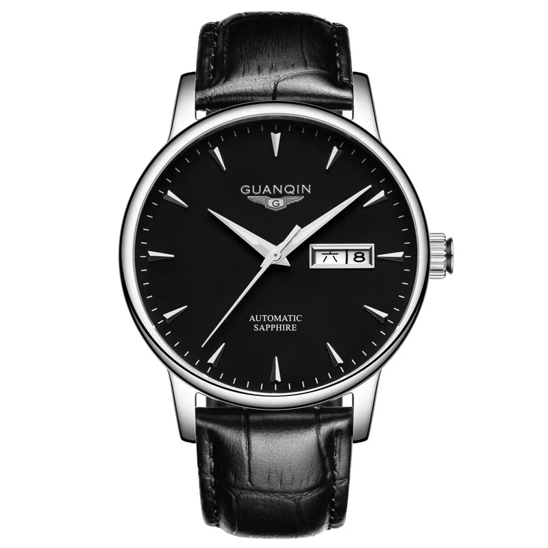

GAUNQIN GJ16058 Men automatic mechanical watch male watch waterproof simple business watches dual calendar relogio masculino