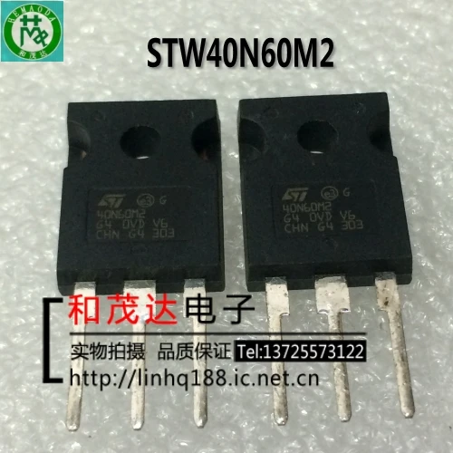 5 шт., новые оригинальные кнопки STW40N60M2 40N60M2 в 247 на