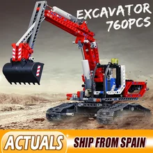 20025 Technic красный инженерный экскаватор Набор строительных блоков Кирпичи совместимы с 8294 Обучающие игрушки подарок для мальчиков