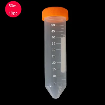 

10pc 50 Ml Plastic Screw Cap Sharp-bottom Centrifuge Tube with Scale Independent Centrifuge Tube Laboratory Accessories