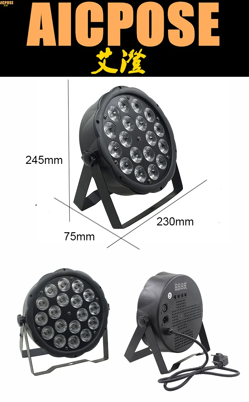 8 шт 18x10 Вт большой объектив RGBW 4in1 светодиодный par света 18*10 W с Flig DMX512 управления дискотека этап DJ свадьба свет с кейс