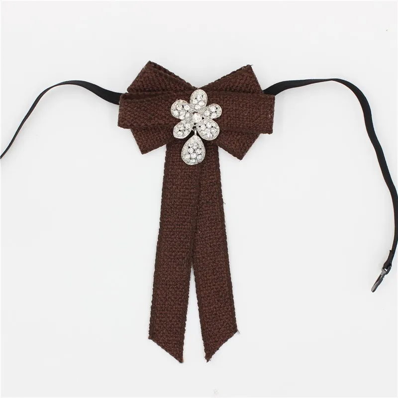 Ribbon Bow Tie Мужская и женская свадебная деловая вечеринка, сплав, галстук-платок, эластичная лента, горный хрусталь, кристалл, Униформа, галстук, хлопок, лента, галстук-бабочка - Цвет: Ribbon Bow Tie
