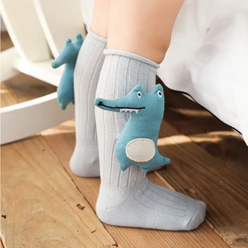 

baby knee high anti slip socks boys girls summer long socks kids newborn infant child toddler cute cotton funny fox animal sock