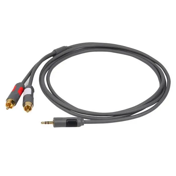 1 шт. RCA кабель 2RCA до 3,5 аудио кабель 3,5 мм Джек rca aux кабель позолоченный двойной RCA сигнал линии