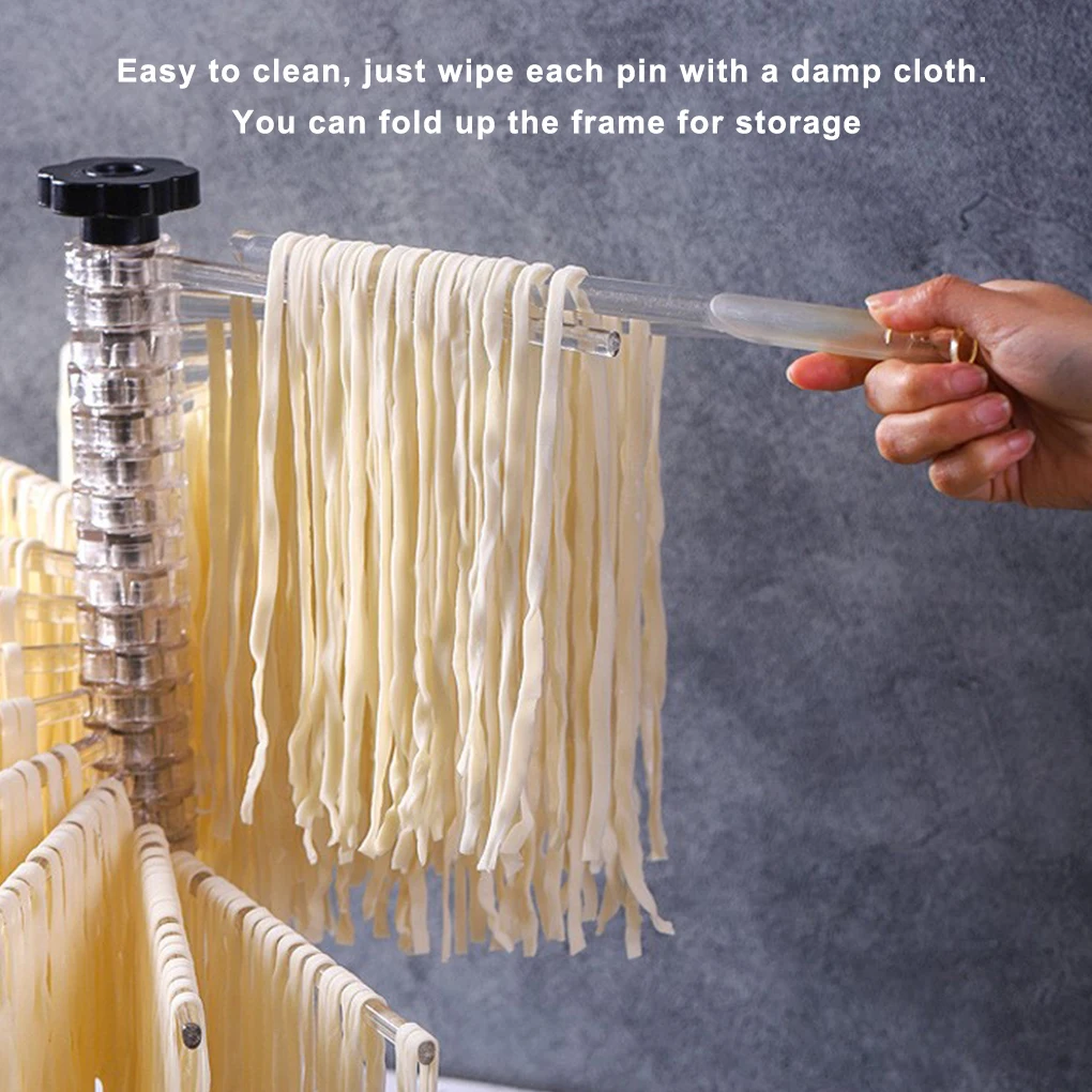 PastaDryingRackSpaghettiDryerStandTrayCollapsibleNoodleDryerStandDryingHolder