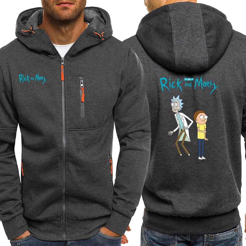 Rick And Morty Sportsweat Men Jackets Autumn Hot Sale Casual Coat Zipper Hoodie Cartoon Print Sweatshirts Male Fleece Jacket