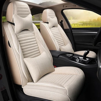 

Full Coverage flax fiber car seat cover auto seats covers for bmw e39 e60 e61 f07 f10 f11 f18 g30 g31 e34