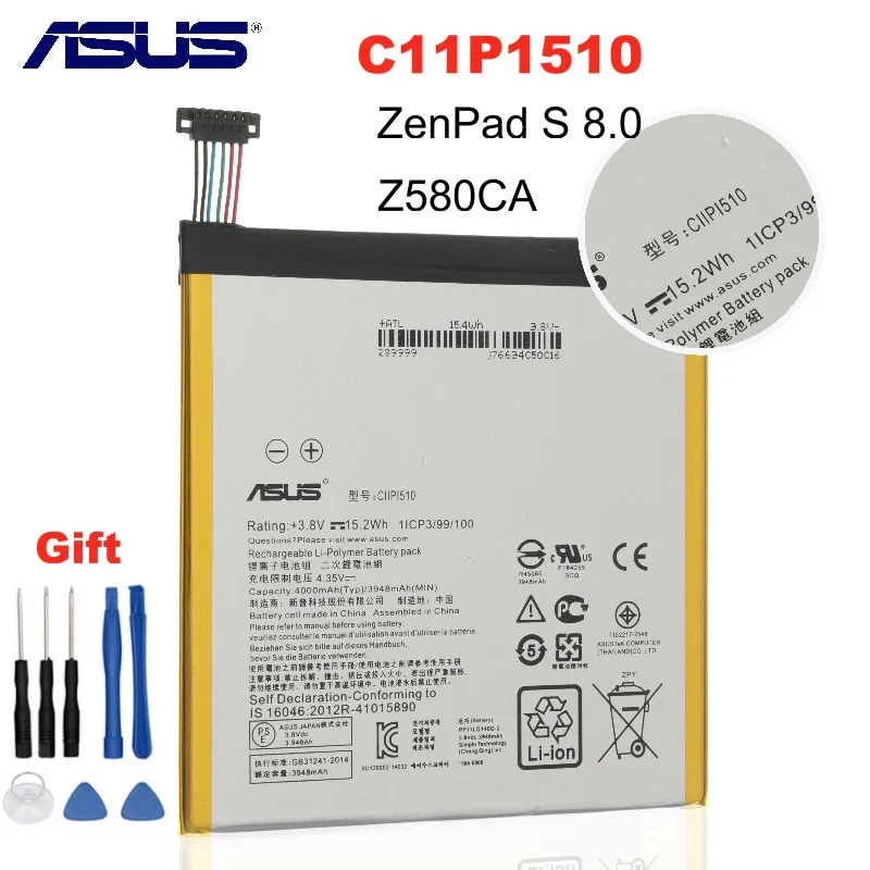 Оригинальный аккумулятор для планшета ASUS C11P1510 ZenPad S 8 0 Z580CA 4000 мАч высокая емкость +