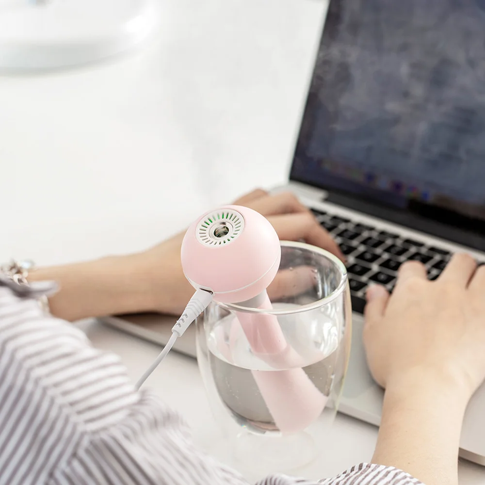 

USB Charging Magic Wand Humidifier Mini Portable Household Mineral Water Mute Bedroom Aromatherapy Machine Colorful Lights