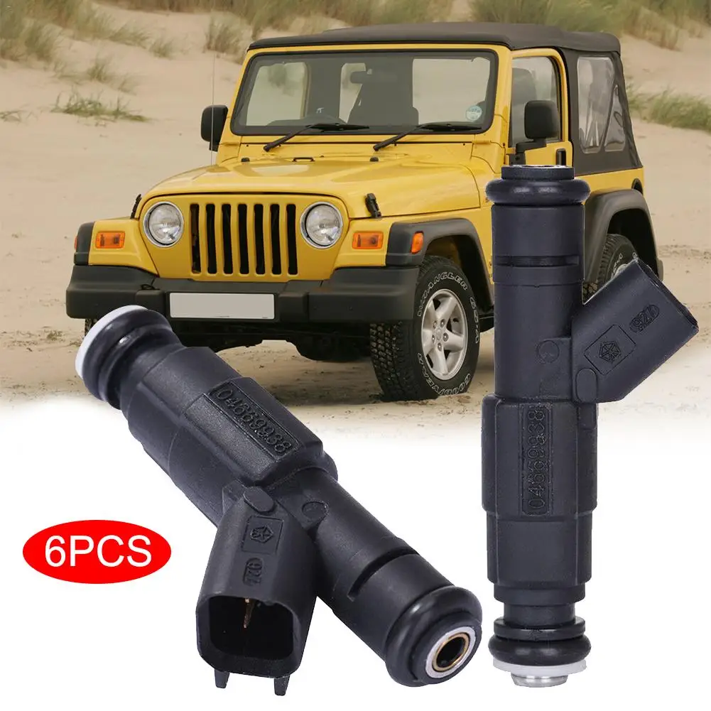 6 шт 4 отверстия EV6 обновление топливных форсунок для 1999-2004 Jeep Cherokee, Grand Cherokee и Wrangler с 4,0 л 0280155784 автозапчасти