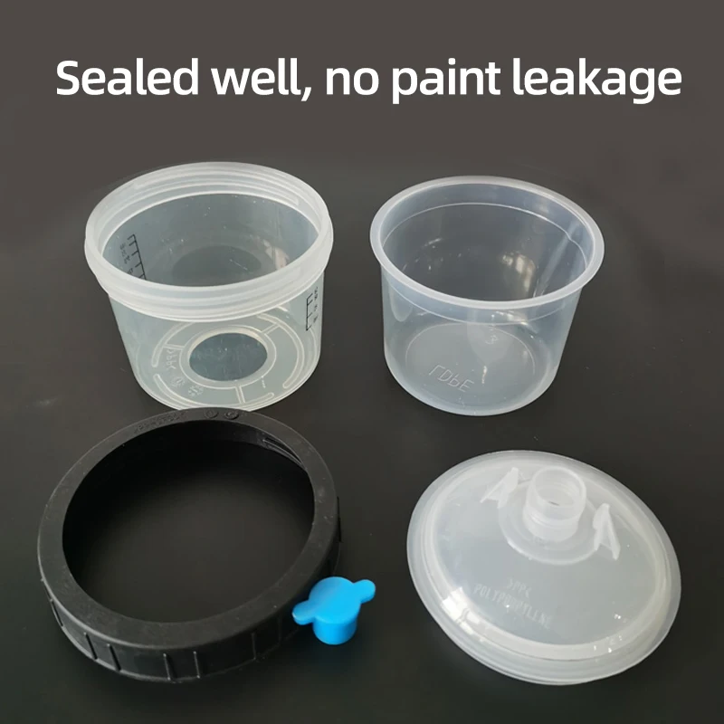 50pcs Spray Gun Paint Mixing Cup PPS Spray Gun Tank Pps Tank 200ml Disposable Paint Cup Type H/O Quick