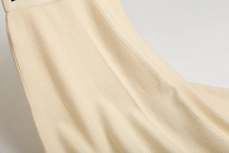 Женская трикотажная трапециевидная длинная юбка с высокой талией, эластичная винтажная женская зимняя теплая коричневая юбка Faldas Jupe Femme Saia