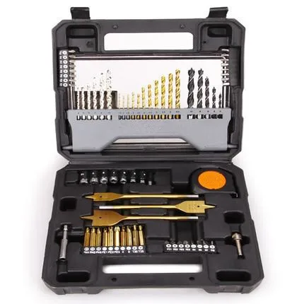

Impact Drill Bit 70-Piece Set Electric Drill Accessories with Auger Bit Carpentry Drill Masonry Drill