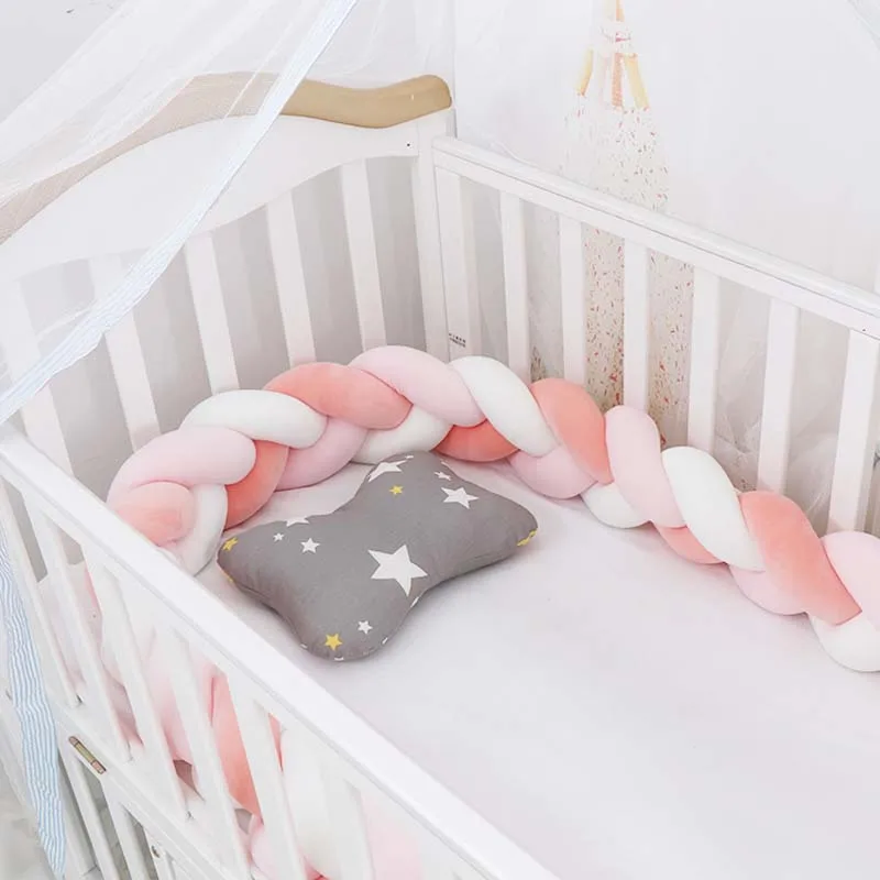 150cmBaby бампер кровать коса узел Подушка для младенцев детская защита кроватки