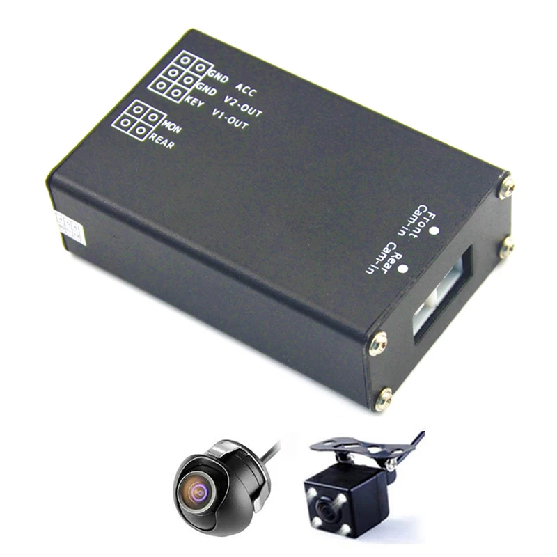 Автомобильная камера с переключателем изображения 2/4 камера s для переднего/заднего/левого/правого вида система парковки видео Поддержка DVR - Название цвета: 6805 with 2cams