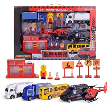 

Car Toy Inertia Pull Back Simulation Engineering Vehicle Aircraft Model Kid Gift for Children Learning Accessories