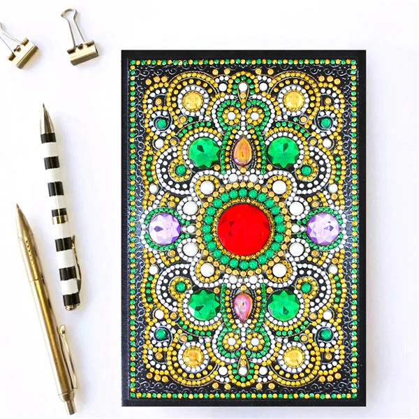 Huacan Diamond Painting Notebook Special Shaped Flower Diamond Mosaic Diary Book Diamond Embroidery Cross Stitch A5 Notebook - Цвет: NB03