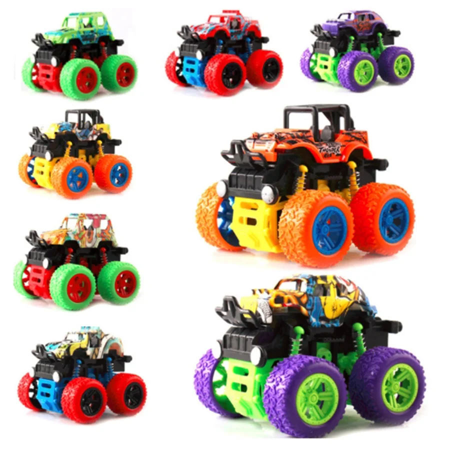 

Toys Car Mini Inertial Off-Road Vehicle Pullback Shock Plastic Friction Stunt Car Diecast Boy Kid Toys Gift Dropshipping