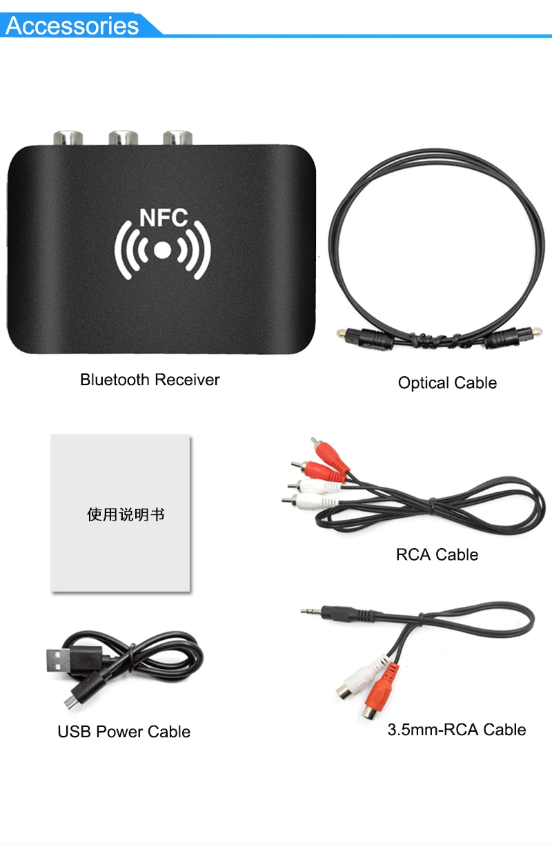EarRise NFC беспроводной стерео Bluetooth 5,0 Аудио приемник адаптер APTX ЦАП с поддержкой NFC 3,5 мм RCA SPDIF коаксиальный выход