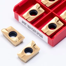 Alta qualidade apmt1604 pder dp5320 torneamento ferramenta carboneto liga inserções apmt 1604 processamento de aço metal original torneamento externo