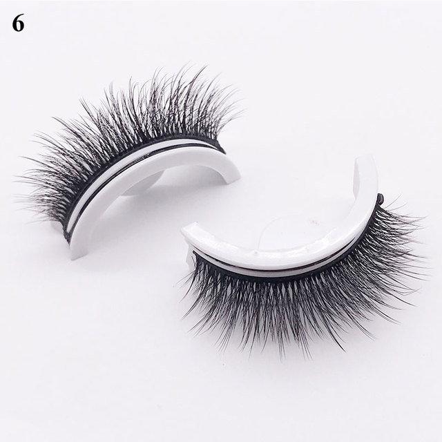 Self-adhesive False Eyelashes Glue Free Eyelash 3d Strip Reusable Lashes Extension 3 Seconds To Wear Faux Mink Eyelash