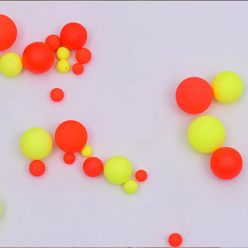 100pcs 5 Size Fishing Float Ball EPS Foam Ball Striking Beans Fishing Circular Float Ball Float Globular Buoy for Fishing
