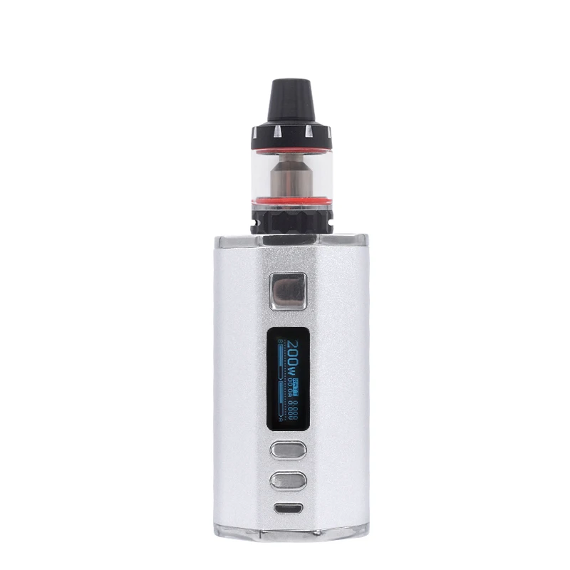 Новейшая модель 200 Вт TC Box Mod 4400 мАч электронная сигарета Vaper Mods 3,0 мл бак распылитель 510 нить кальян Vape комплект электронных сигарет испаритель - Цвет: Model B Silver