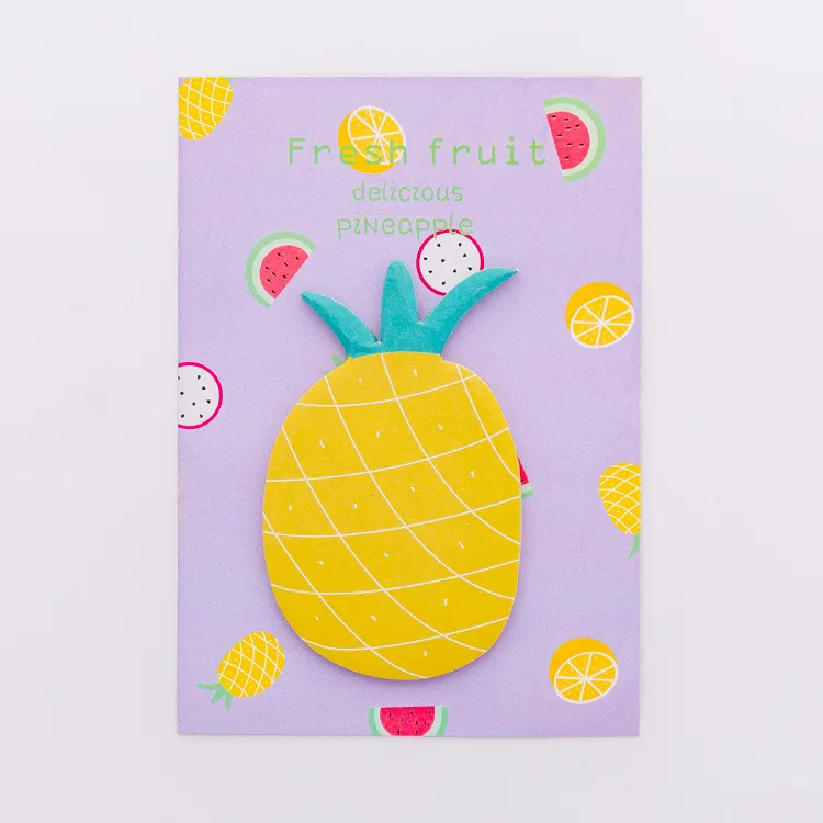 pineapple Kawaii Канцелярские Принадлежности для студентов офисные канцелярские принадлежности Ананас Фрукты записная книжка креативный маленький свежий Сделай Сам note полоса Упаковка 30 шт - Цвет: pineapple
