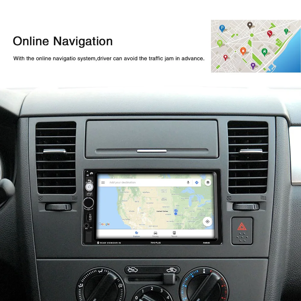 Perfect Android 8.1 2 Din Car radio Multimedia Video Player Universal auto Stereo GPS MAP For Volkswagen Nissan Hyundai Kia toyota CR-V 4
