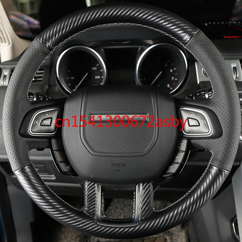 

Для Land Rover discovery Freelander 2 Evoque range rover StarPulse Freelander DIY углеродное волокно кожа Чехол рулевого колеса автомобиля