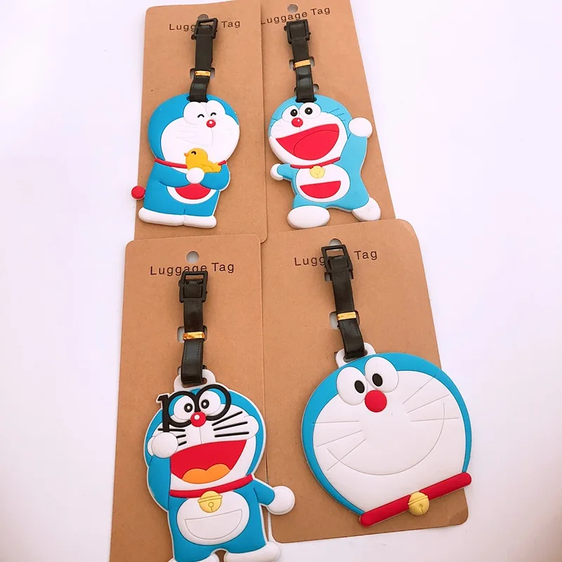 Мультфильм Doraemon багажная бирка дорожные аксессуары милый портативный чемодан сумка бирка кремния бирки с именами Женщины Мужчины этикет багаж