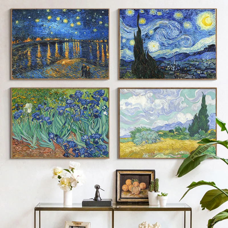 Van Gogh Works Sunflower Abstract A4 A3 A2 Oil Painting on Canvas Posters and Prints Cuadros Wall Art Pictures For Living Room | Дом и сад