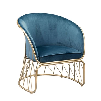 

ins style light luxury sofa nordic lounge chair small apartment living room iron simple fabric net red chair single