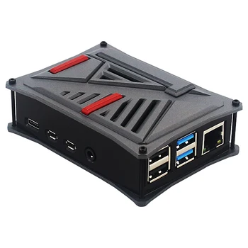 

for Raspberry Pi 4 Model B Case Cooling Shell Enclosure Heat Dissipation Shell with Fan Module