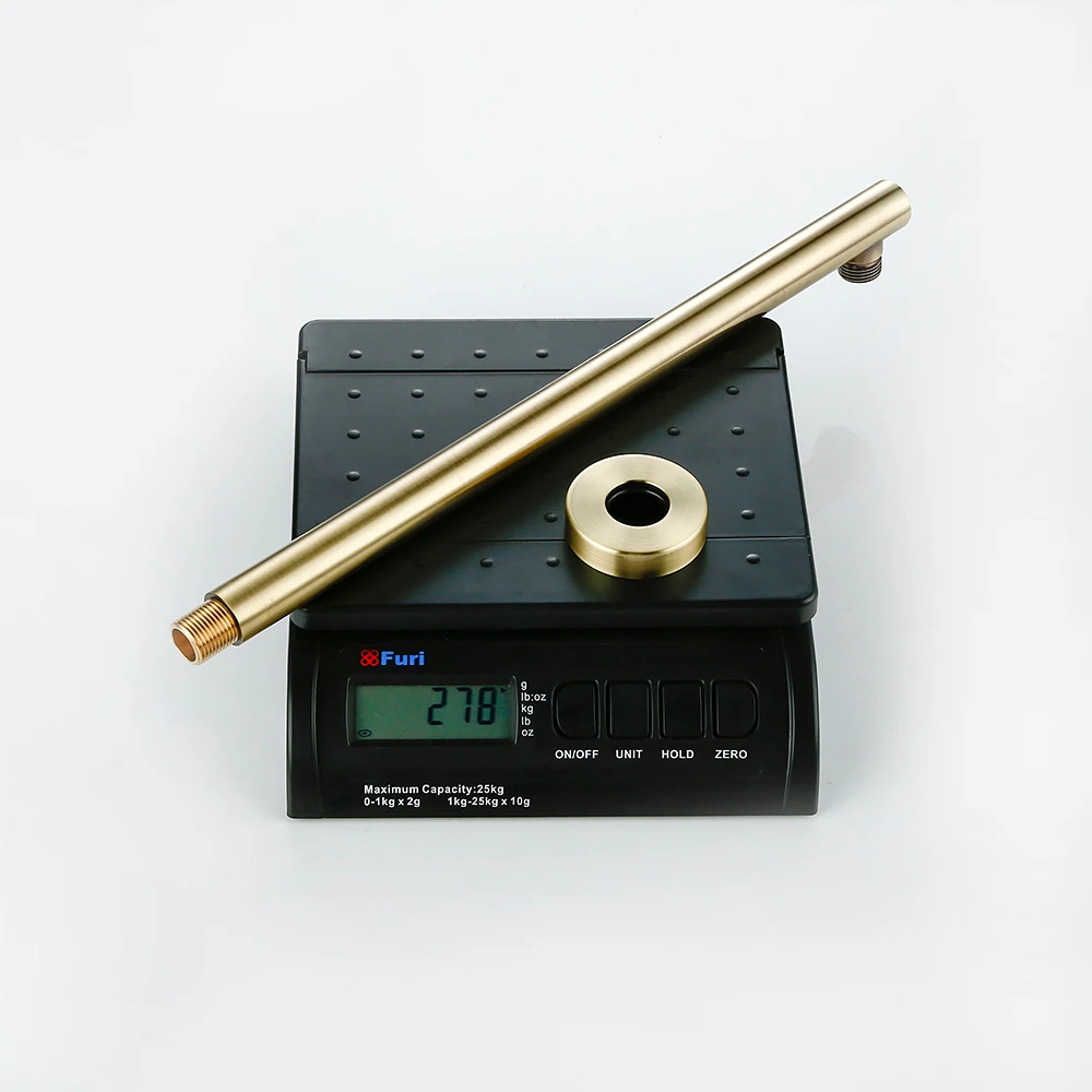Direct sales Easy to install Brass Shower Arm Fixed Shower Head  Round Tube Chrome Finish Bathroom Faucet Accessories
