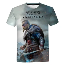 

Assassin's Creed Valhalla 3Dprinting men's T-shirt summer men's and women's fashion casual O-neck print streetwear short sleeves
