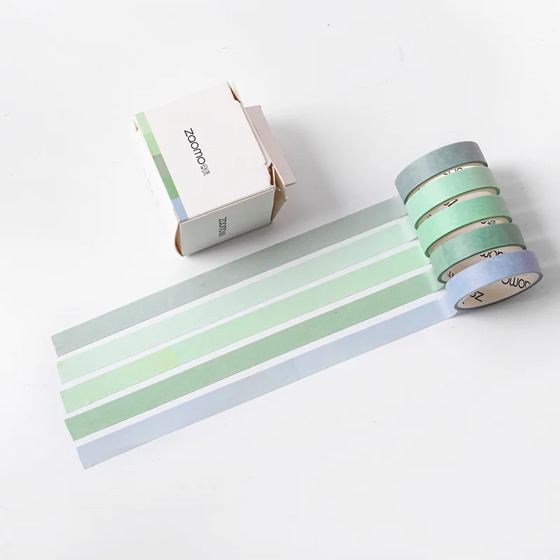 5Pcs/pack Simple Solid Color Masking Tape Set Kawaii Muji Washi Tape Diary Journal Decor Adhesive Tape Christmas Washi Tape D20 - Цвет: 03