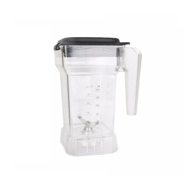 

1-1.5L Capacity Square Container Jar Jug Pitcher Cup Bottom With Serrated Blades Lid For Commercial Blender BD-9001 Spare Parts