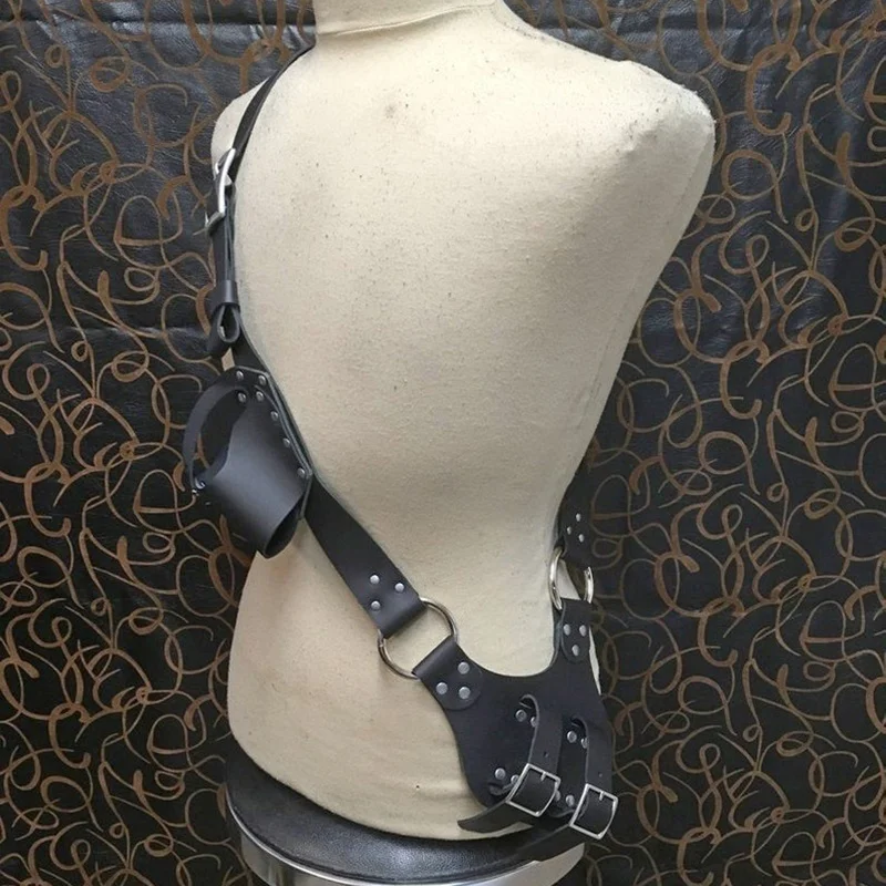 Medieval Pirate Baldric Shoulder Belt Sword Holder Scabbard Leather Dagger Flintlock Holster Accessory sword belt sheath