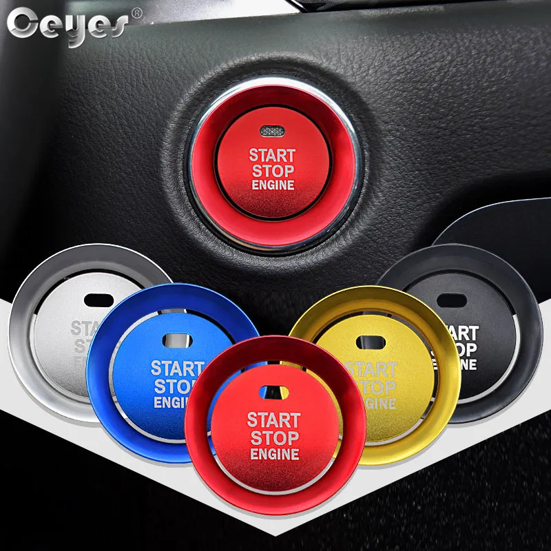 

Ceyes Car Styling Stickers For Mazda BM CX5 CX3 CX 5 2018 CX-5 2017 Auto Engine Start Stop Button Ring Covers Case Accessories