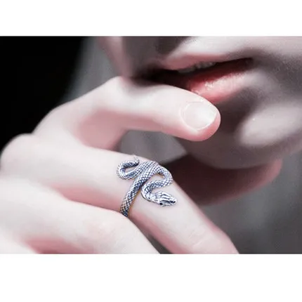 Ретро-кольцо со змеиным отверстием, женские кольца, мужские кольца, ювелирное серебряное кольцо 925 пробы, ювелирные изделия для мужчин, Женские Ювелирные изделия, брелоки