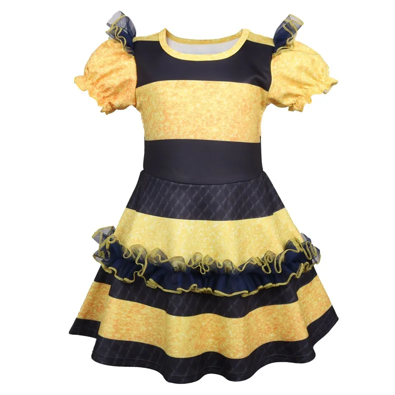 Летнее платье для детей; платье для девочек на Хэллоуин; вечерние платья; повседневное элегантное платье принцессы; vestidos; Желтые платья; одежда на Рождество - Цвет: Yellow