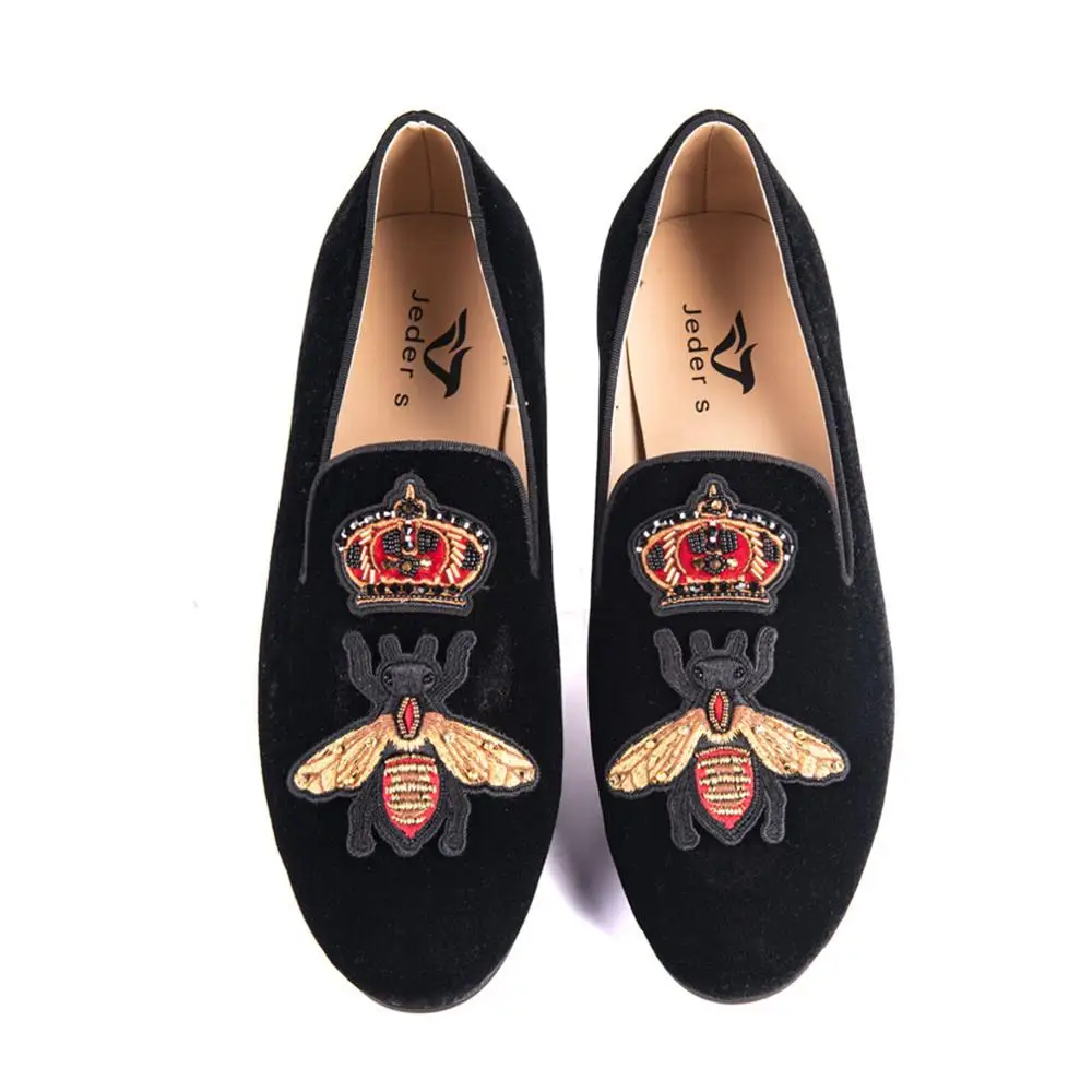 Gucci Leather Slip-on Sneakers With Bees in Black for Men