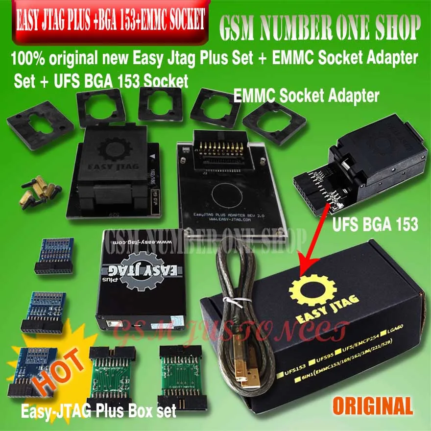 Z3X-Easy Jtag плюс EMMC разъем+ легко-Jtag плюс UFS BGA-153 адаптер