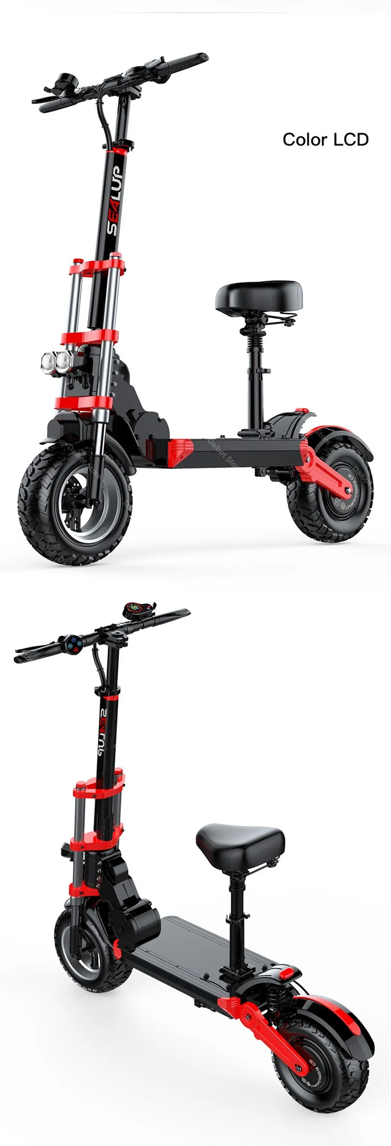 12 Inch Electric Skateboard Scooter Off Road 2 Wheeled Electric Scooters 500W 48V Foldable Kick Scooter Electric For Adult (5)