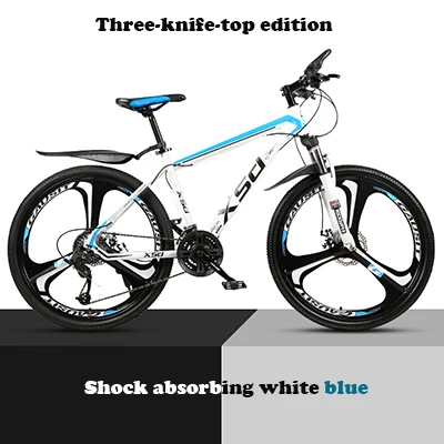 Top 26-Inch 21/24/27/30Speed Mountain Bicycle Shock Absorption Speed Change Mechanical Disc Brake Student Adult A body wheel Bike 7