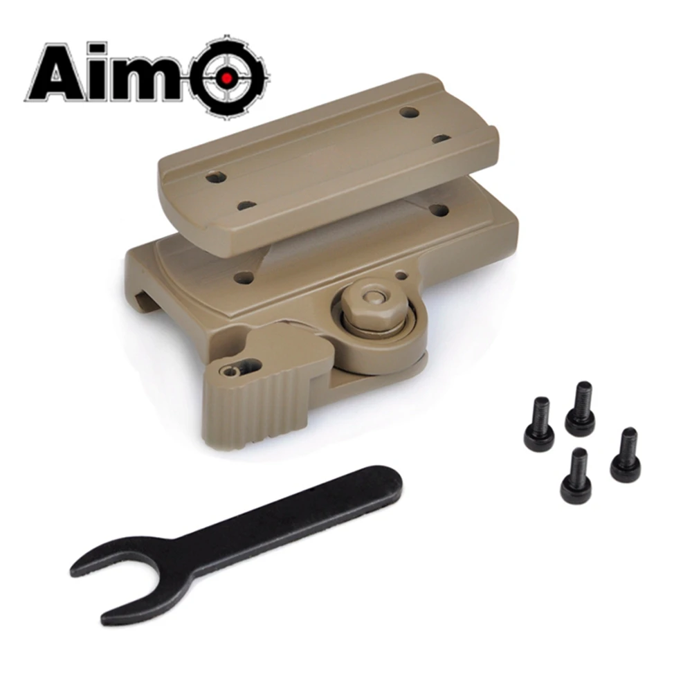 DE Aim-O Softair Riflescope Base Тактический QD Крепление для T1 T2 Red Dot Airsoft телескоп Крепления подходят 20 мм рельсы AO1702 охотничья оптика - Цвет: DE