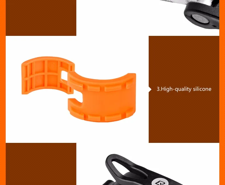 Perfect ROCKBROS Cycling Bike Rotating Light Double Holder LED Front Flashlight Lamp Pump Handlebar Holder Bicycle Accessories, 4 Colors 10