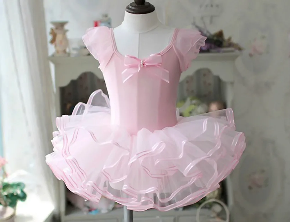 pink Одежда для детского балета, Костюм Балерины, скидка, балетная пачка, розовое/желтое балетное платье-пачка, гимнастическое трико для девочек, танцевальная одежда - Цвет: pink