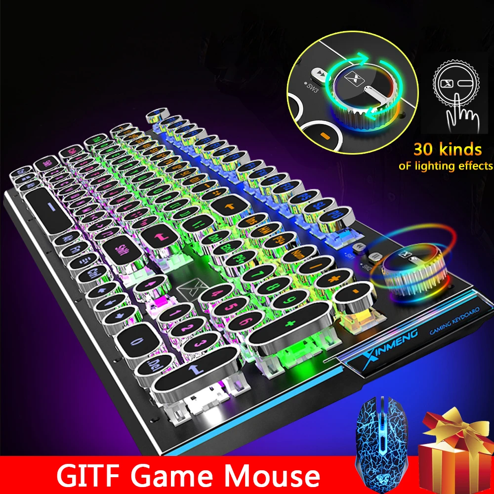 

2019 New USB wired 104 key gaming mechanical keyboard backlit clavier For pc gamer computador laptops